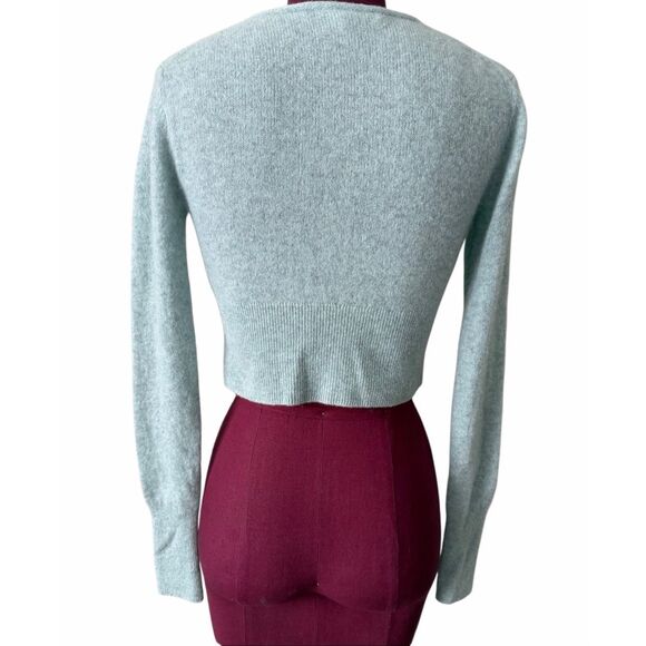 Naked Cashmere Cropped Button Front Cardigan Small Sea foam Blue - Picture 2 of 7